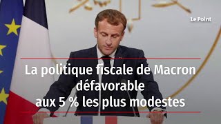 La politique fiscale de Macron défavorable aux 5 % les plus modestes