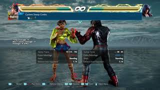 Josie movelist with frame data display (opponent all block)