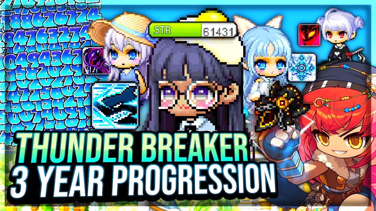 【GMS Reboot】Thunder Breaker Three Year Progression YouTube
