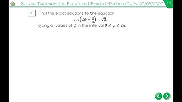 Y2 Trigonometry 1 » 3.3 Trigonometric Equations » Example (A-Level Maths)