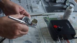 F103ホイール塗装 3千円エアーブラシ＆100均塗料