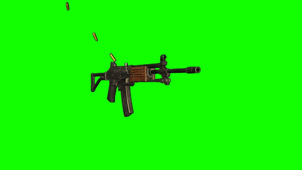 Galil ARM assault rifle green screen (2) - YouTube