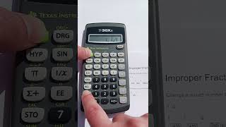 TI-30Xa Mixed Numbers and Improper Fractions