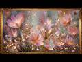Glowing Pastel Flower Garden TV Frame Art | Elegant Floral Digital Wall Art for Samsung Frame TV