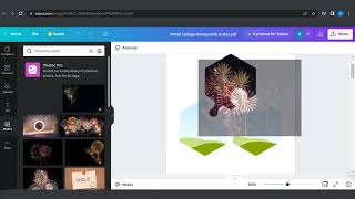Honeycomb Photo Collage Template Canva screenshot 5