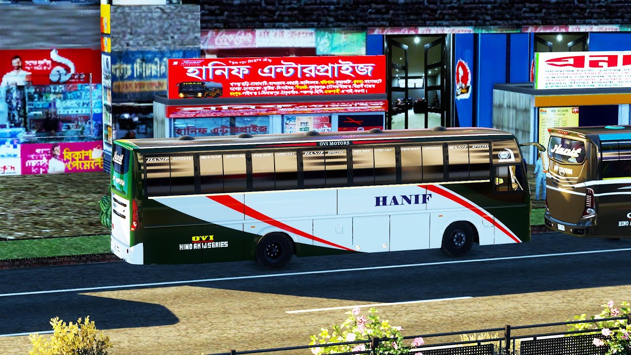 Hanif Enterprise Hino 1j Non Ac | Dhaka-Saidpur | MBD Map V8 By Jahidul Alam Akash