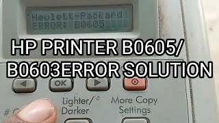 HP 1005 printer b0605/b0603 error solution ! HP 1005 printer error solution