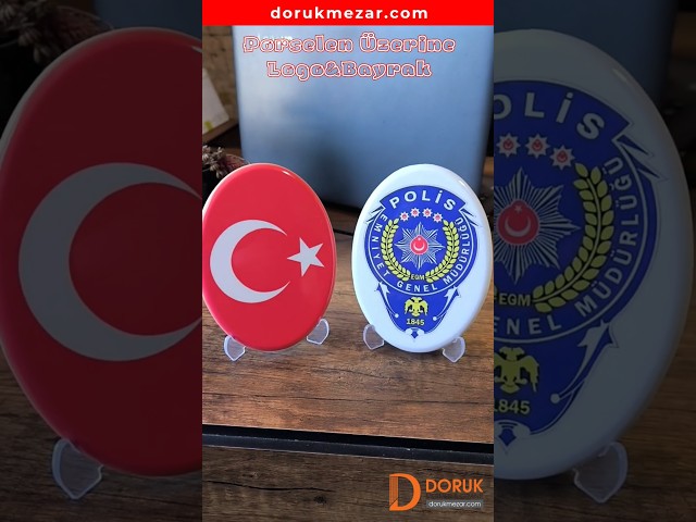 Porselen Üzerine Solmayan Bayrak&Logo | Porselen Üzerine Logo | Polis Logo | Bayrak Logo Porselen |