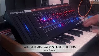 Roland JU-06/JU-06A: 64 VINTAGE SOUNDS: synthwave \ 80's \ vintage style PATCHES