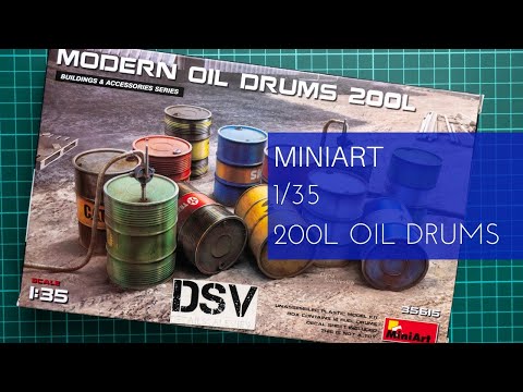 Video: MiniArt 35615 moderní ocelové sudy 200 l (1/35)