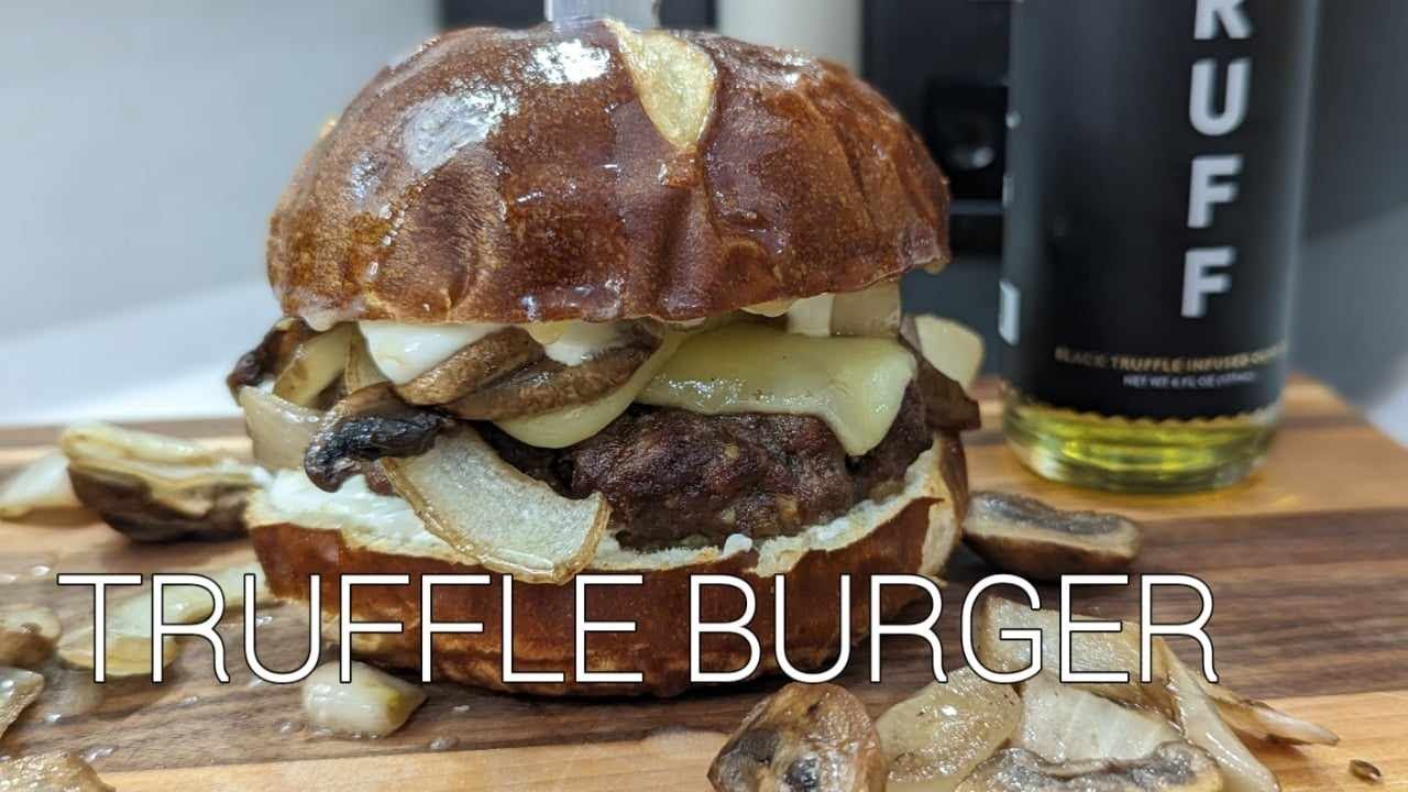 TRUFFLE OIL MUSHROOM AND ONIONS BURGER AIR FRYER WOW! TRUFF YouTube