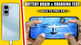 Vivo T5 Pro 5G Battery Drain and Charging Test -  Only BGMI Game Play🔥