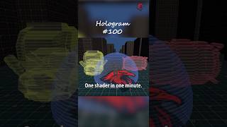 1 Shader in 1 Minute: #100 - The Hologram 🔵✨