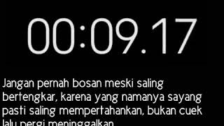 Jangan perna bosan meski saling bertengkar