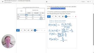 GEO B - Unit 8: Lesson 7 - Conditional Probability