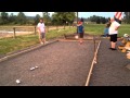 Josh shooting 91913 at zanesfield petanque club