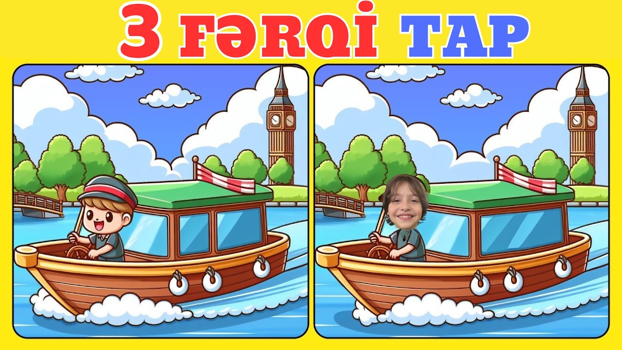 Şəkillər Arasındakı 3 Fərqi Tapa Bilərsən?🧐Uşaqlar üçün Diqqət Oyunu