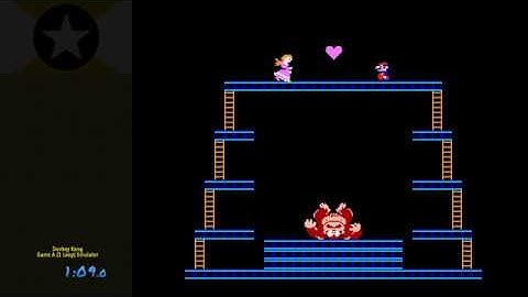 Donkey Kong Game A (1 Loop) Emulator 1:08.9