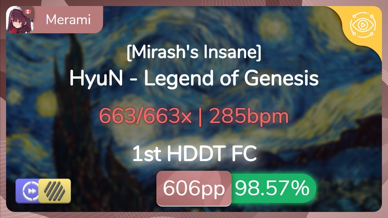 Merami | HyuN - Legend of Genesis [Mirash's Insane] 1st +HDDT FC 98.57% ...