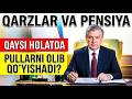PENSIYADAN KREDIT VA QARZ UCHUN PUL KESISHGA CHEKLOV QO'YILDI!
