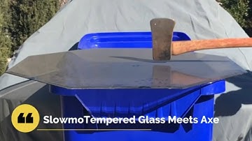 Slow Motion Tempered Glass Breaking