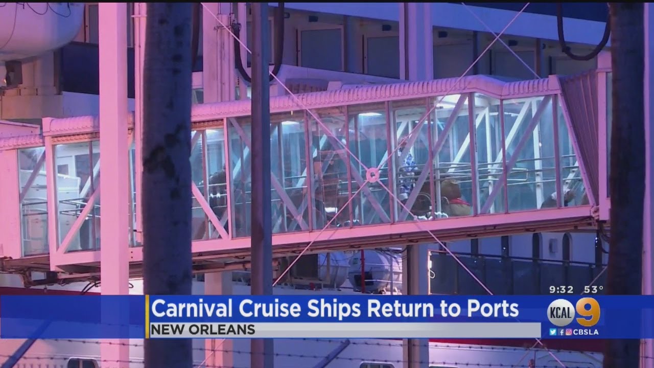 carnival cruise ship returns to port