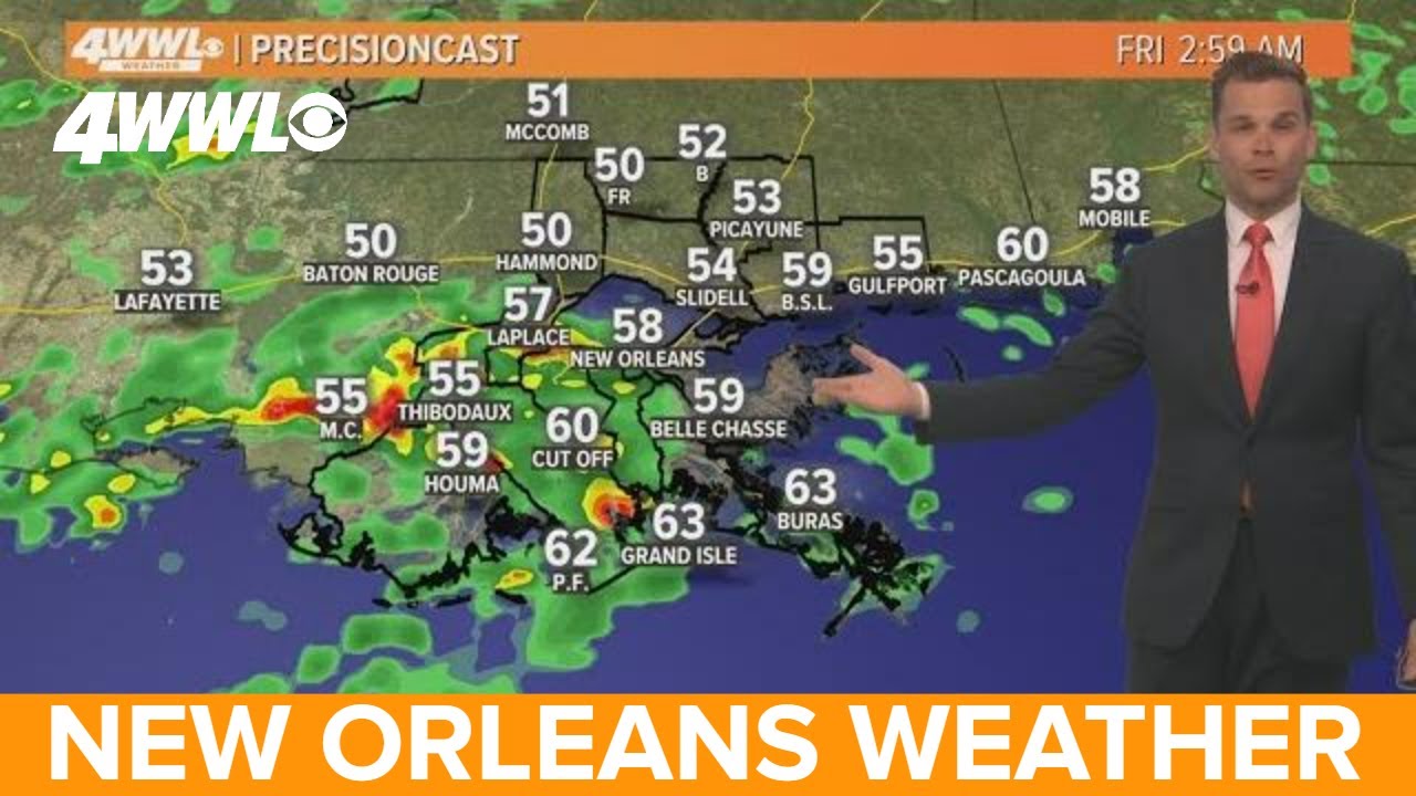 New Orleans weather: Heavy rain Thursday night then warming up - YouTube