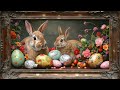 4k vintage easter art tv screensaver  easter ambience  spring ambience  free framed art