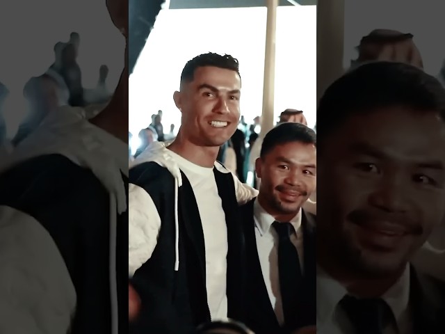 RONALDO and PACQUIAO meet for the first time. 📸 class=