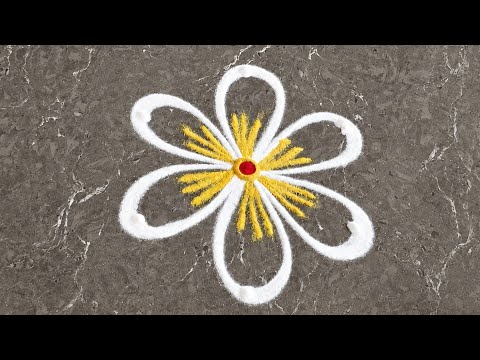 Easy rangoli designs | Friday rangoli | Sravanamaasam muggulu | Varalakshmi vratam muggulu | 3×2dots