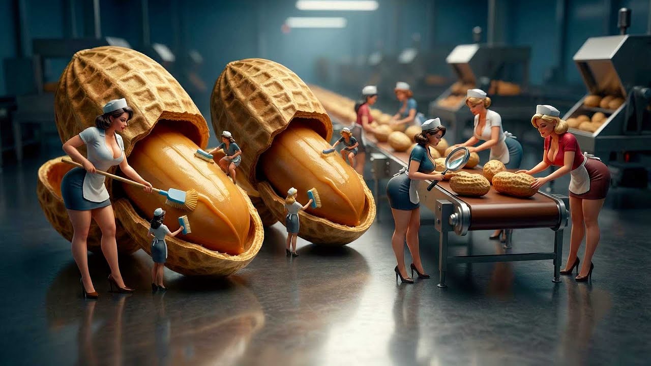 "How Millions of Peanuts Become Smooth Peanut Butter | Amazing Factory Process"