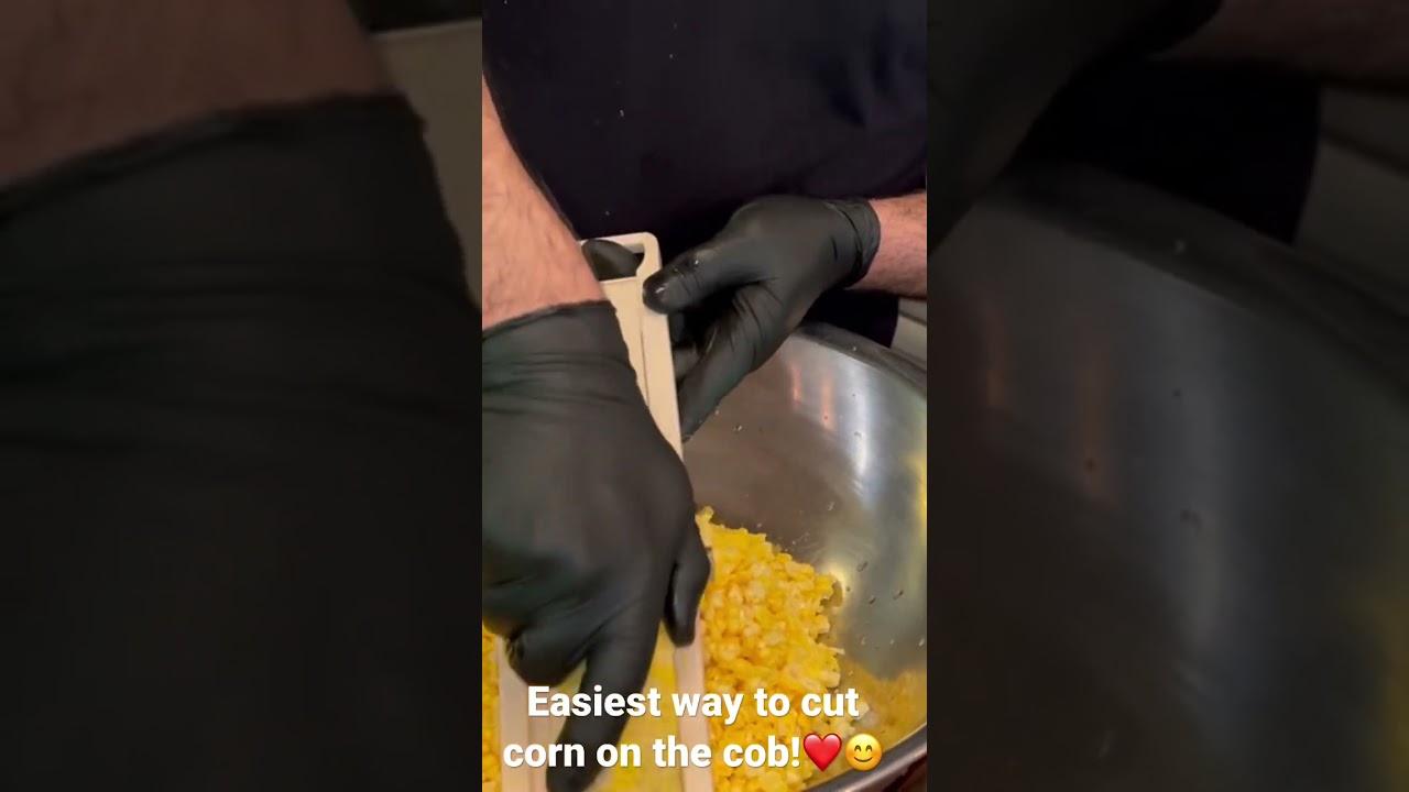 Easiest way to cut corn on the cob!!