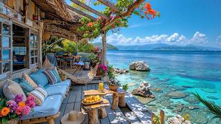 Oceanview Terrace Bossa Nova Guitar - Gentle Ocean Waves & Coastal Views for a Slow, Happy Day