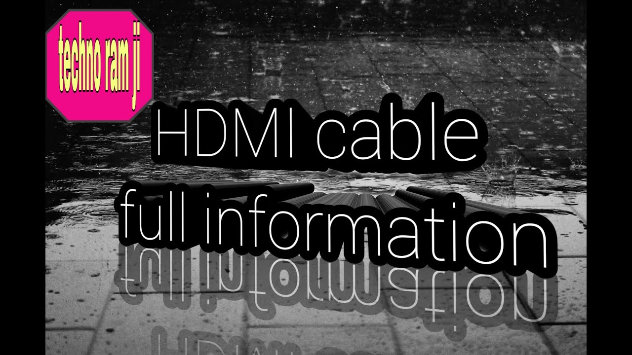 What is HDMI cable HDMI cable full information in Hindi YouTube