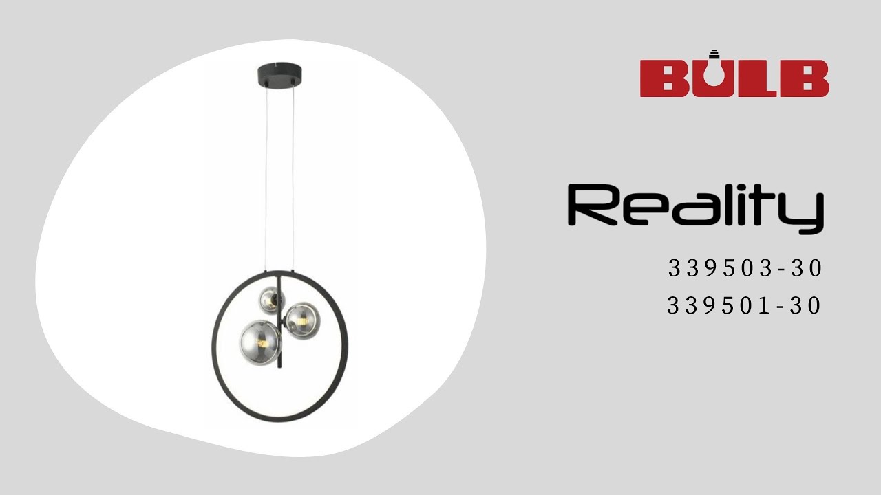 Подвесной светильник, люстра Reality 339503-30 Omaha Led 3x20W 4000K 1600Lm IP20 Черный video