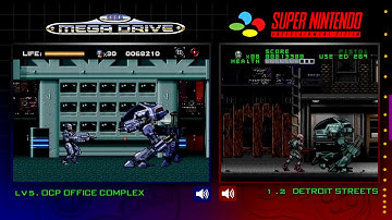 RoboCop Vs Terminator | SNES & Mega Drive | Comparison/ Double Playthrough