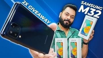 Samsung Galaxy M32 Unboxing And First Impressions | 2X Giveaway ⚡ 90Hz sAMOLED, 6000mAh, 64MP & More