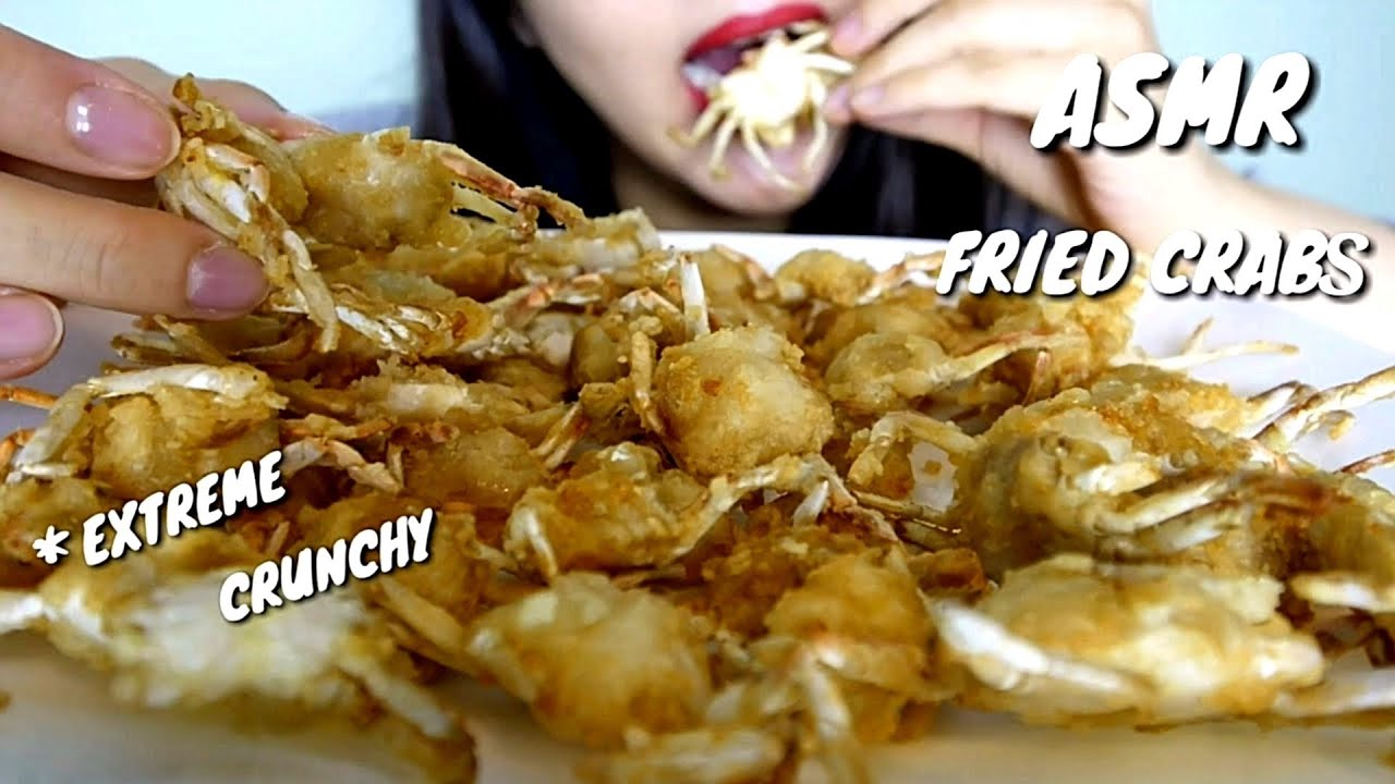ASMR FRIED CRABS | Eating Sounds | Eating Show (No Talking) | 게튀김 먹방 mukbang | Yoojin Eats