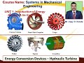 Energy conversion devices  hydraulic turbine