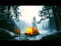 Extreme Rain and Thunderstorm 🌧️⛈️ Camping on a Mountain in Pine Forest | Sleep Sounds #2