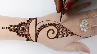 आसान शेडेड मेहँदी डिज़ाइन - Easy Arabic Wedding Mehndi Design- Stylish Backhandअरेबिक दुल्हन मेहँदी