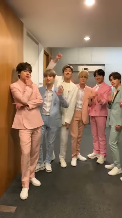 BTS ready to go perform Boy with Luv on Britain's Got Talent 2019