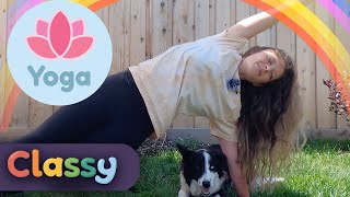 Come On A Colourful Nature Yoga Walk Cly Kids Yoga Nature Home Workout For Kids