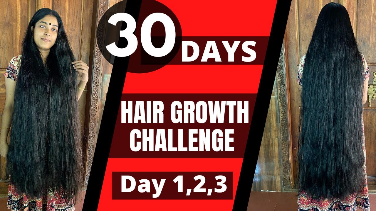 30 Days SUMMER HAIR GROWTH CHALLENGE Day 1,2,3 | Regrow Lost Hair, Get Double Hair Density at Home