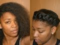 Natural Hair| Halo Twist On Blown Out Hair