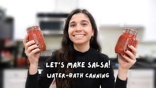 Canning homemade salsa! Water bath canning at home