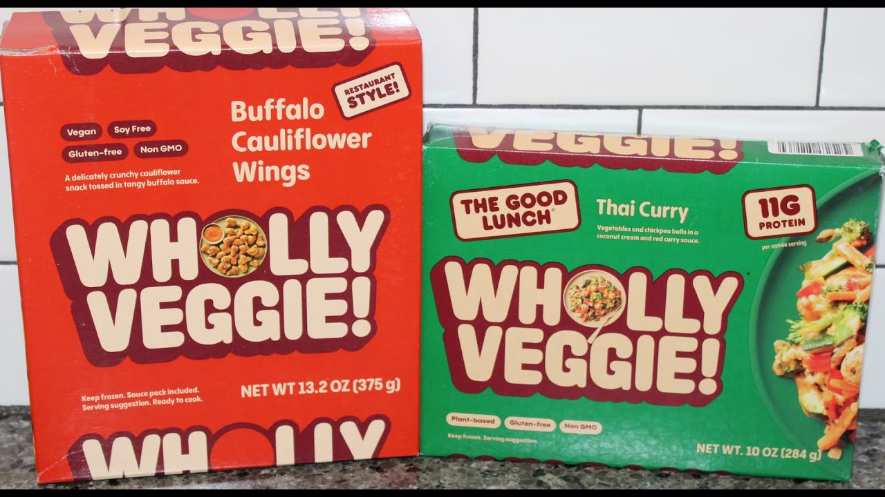 Wholly Veggie Buffalo Cauliflower Wings & Thai Curry Review YouTube