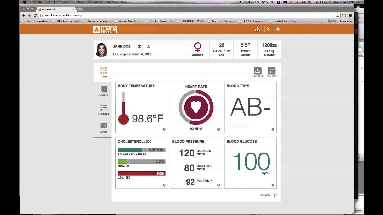 Mana Health Patient Portal Demo