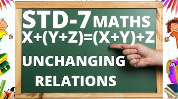 STD-7 MATHS UNIT-3 UNCHANGING RELATIONS WORKSHEET OCTOBER-6