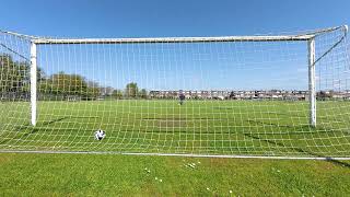 Soccer Football, Kicking 1 Football Into The Goal Part 2